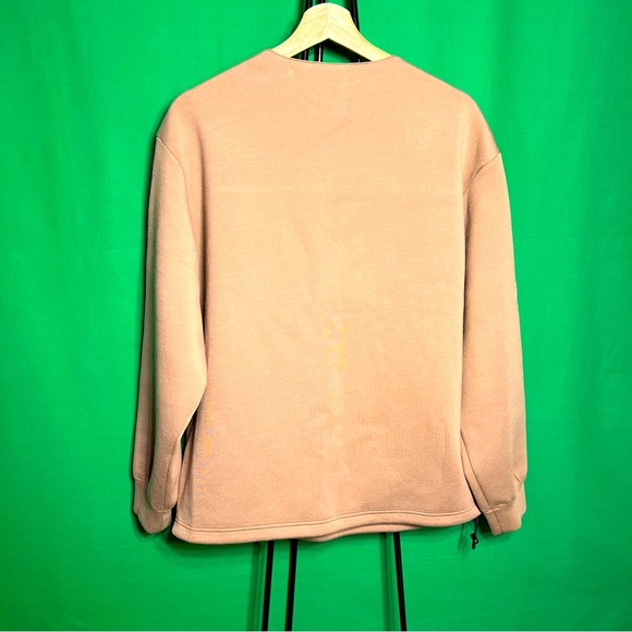 Gramicci S New Beige Sweater 2 Zipped Pockets Zipper on Shoulder Side Zipper - Picture 9 of 12